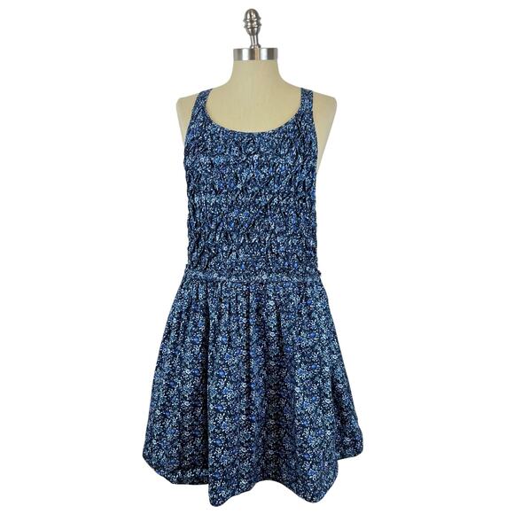 Free People Petunia Dainty Floral Mini Overall Western Dress Open Back Boho (M) - Picture 2 of 11